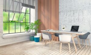 clean and airy office space