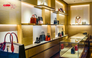 Retail space with ladies handbags